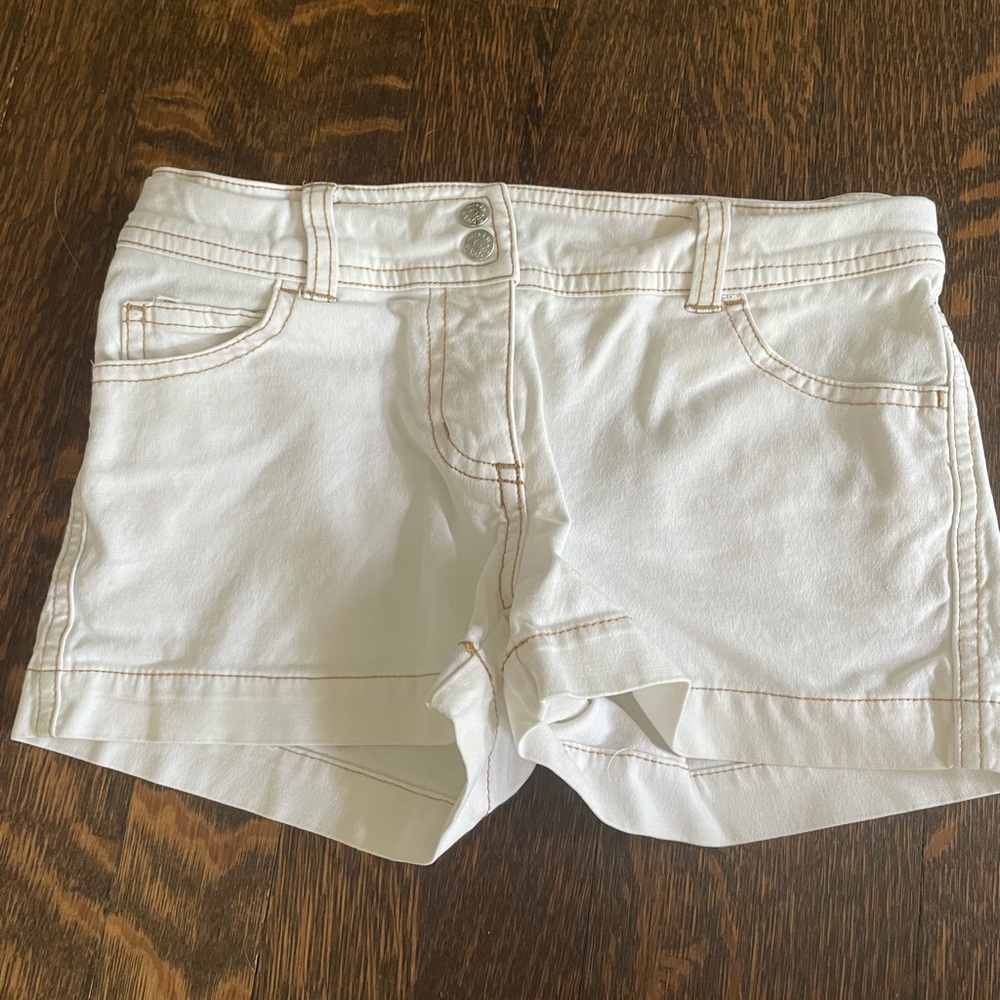 Mini boden white jean shorts for kids